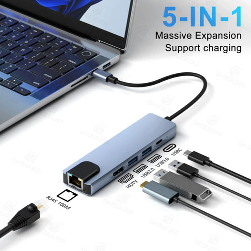 5 in 1 USB C Hub Type C